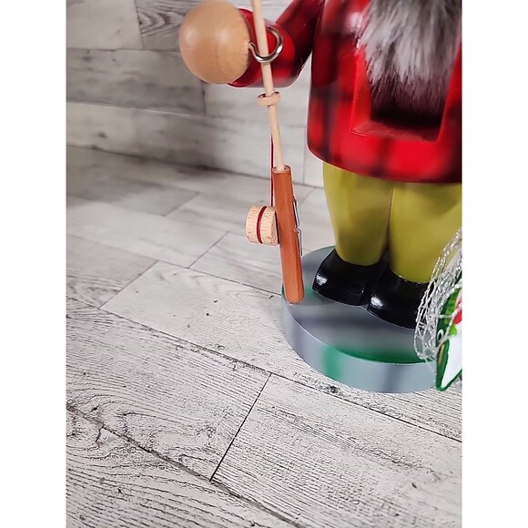 Vintage Steinbach Chubby Troll Fisher Fisherman Nutcracker Germany 10.5" *READ* - Picture 7 of 13